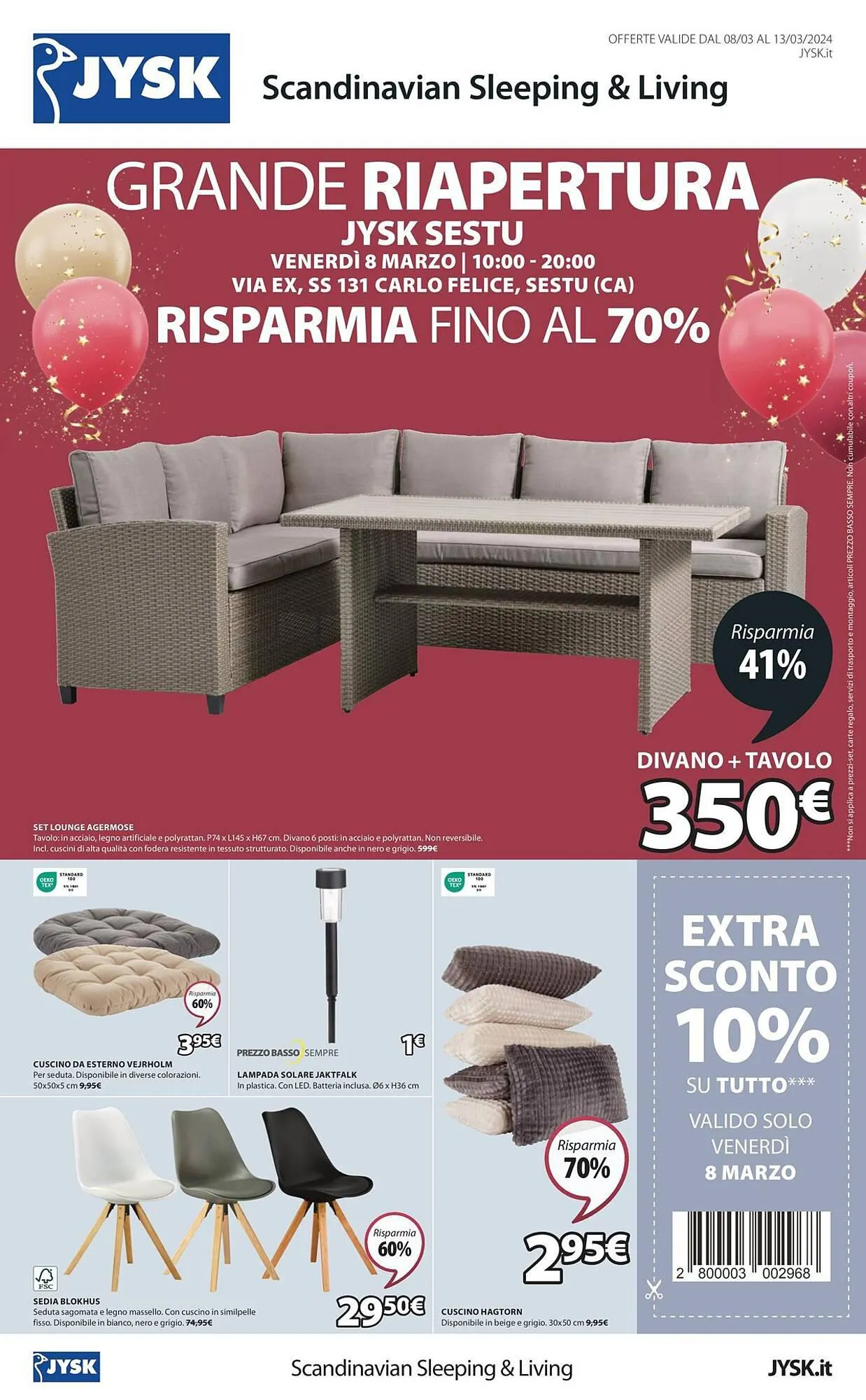 Volantino JYSK da 8 marzo a 13 marzo di 2024 - Pagina del volantino 1