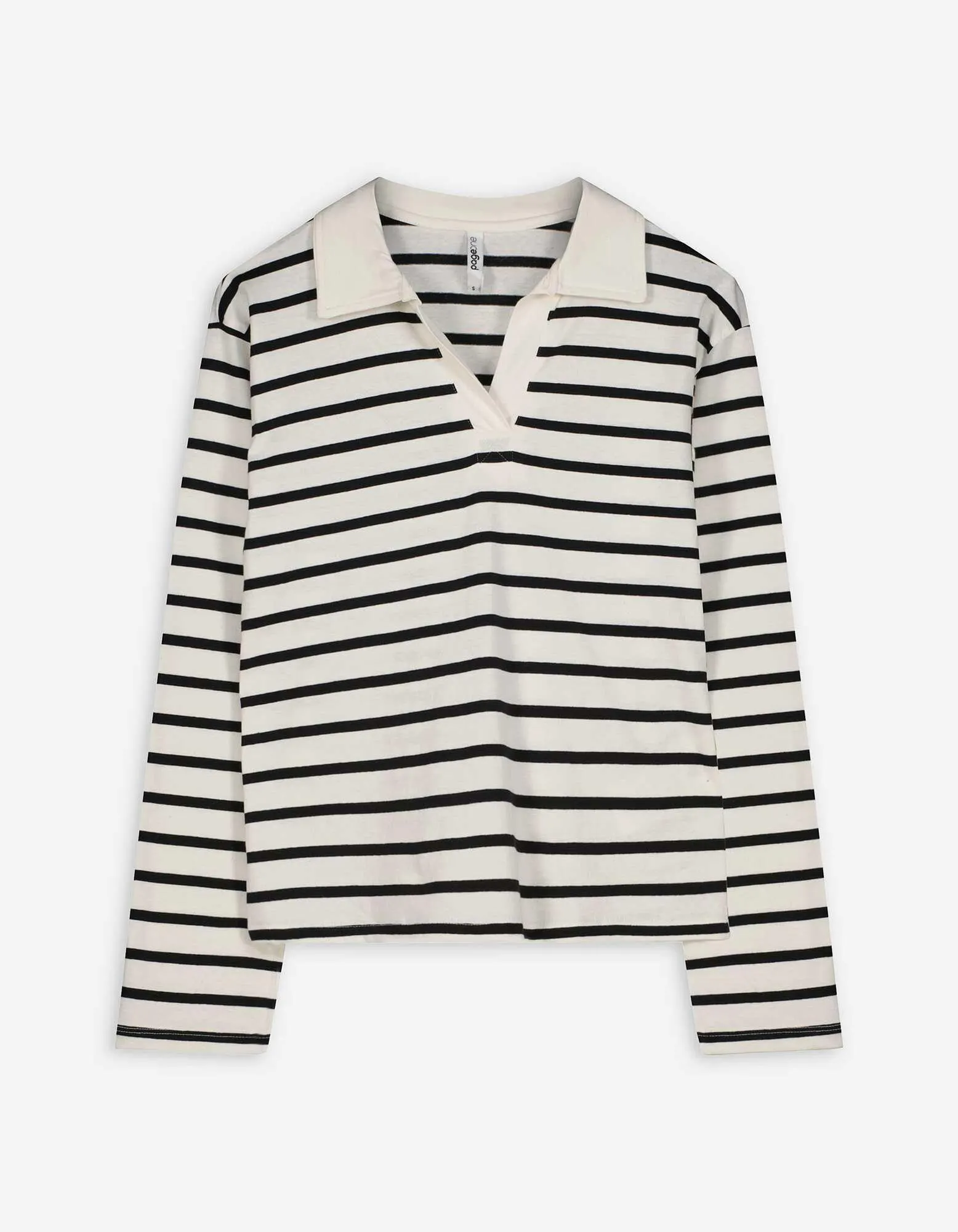 Maglia a maniche lunghe - Righe - bianco