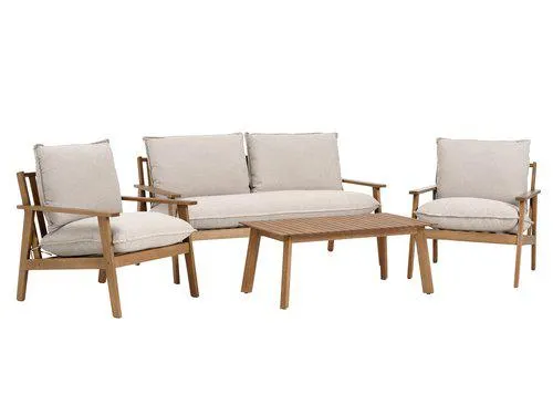 Set lounge RYDDET 4.5 posti legno duro