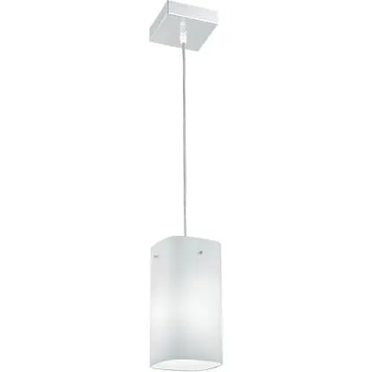 Lampadario a sospensione Square E27 da 60W in vetro Ø 12x110 cm