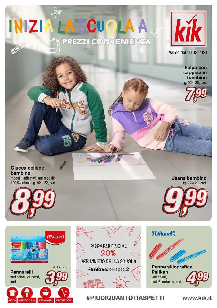 Inizia la scuola a prezzi convenienza da 8 agosto a 18 agosto di 2024 - Pagina del volantino 1