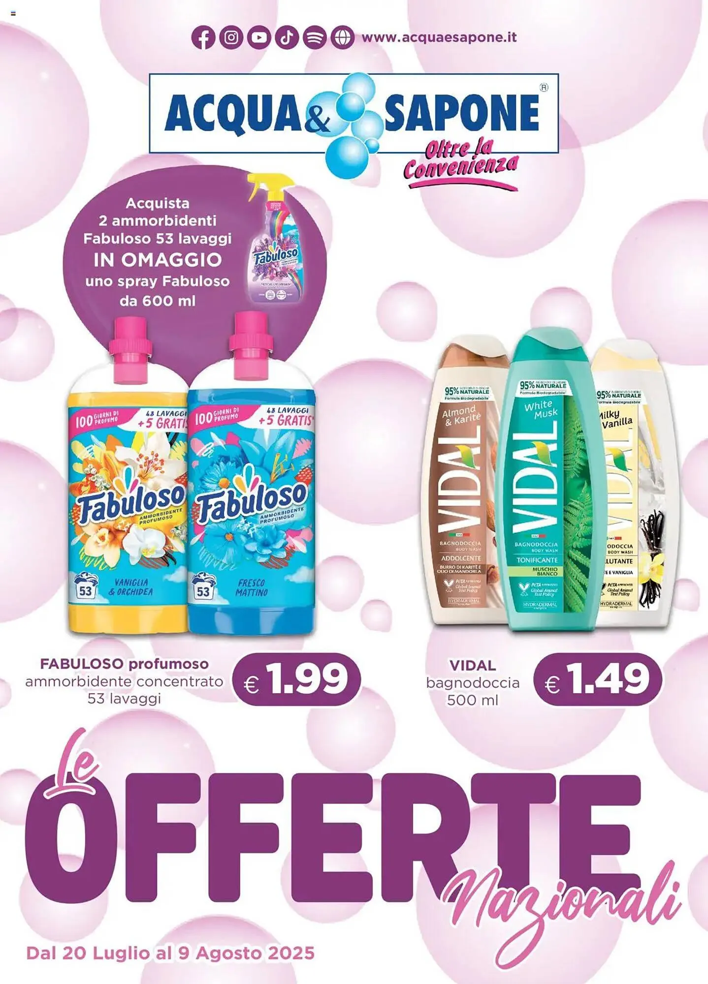 Volantino Acqua & Sapone da 20 luglio a 9 agosto di 2025 - Pagina del volantino 1