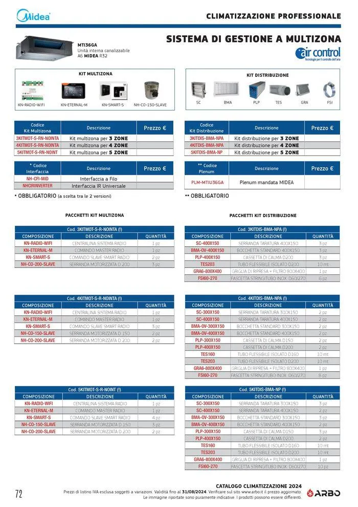 Catalogo climatizzazione 2024 da 17 maggio a 31 dicembre di 2024 - Pagina del volantino 72