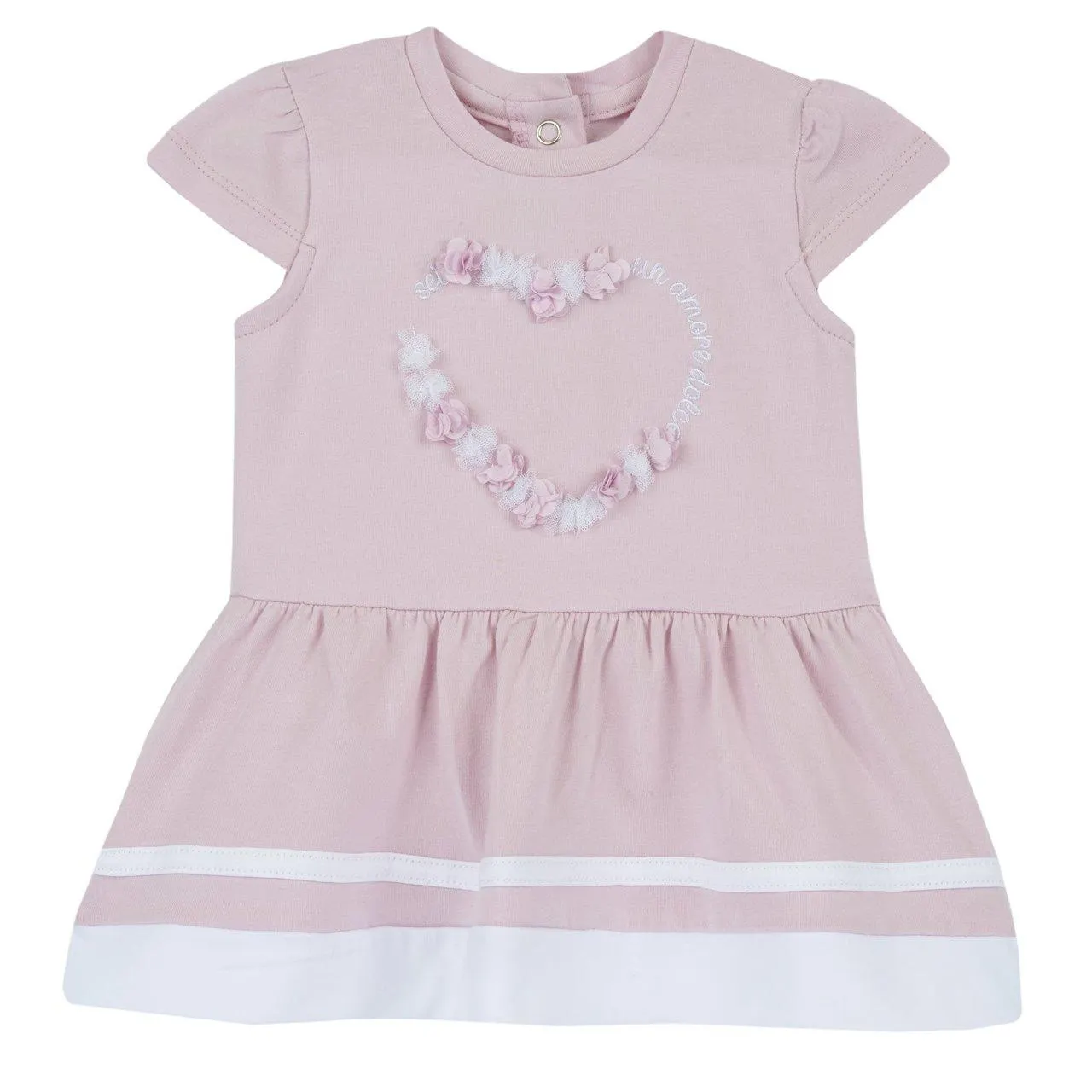 Vestito con ricamo e applicazioni