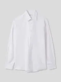 Camicia tessuto piquet Bianco ottico
