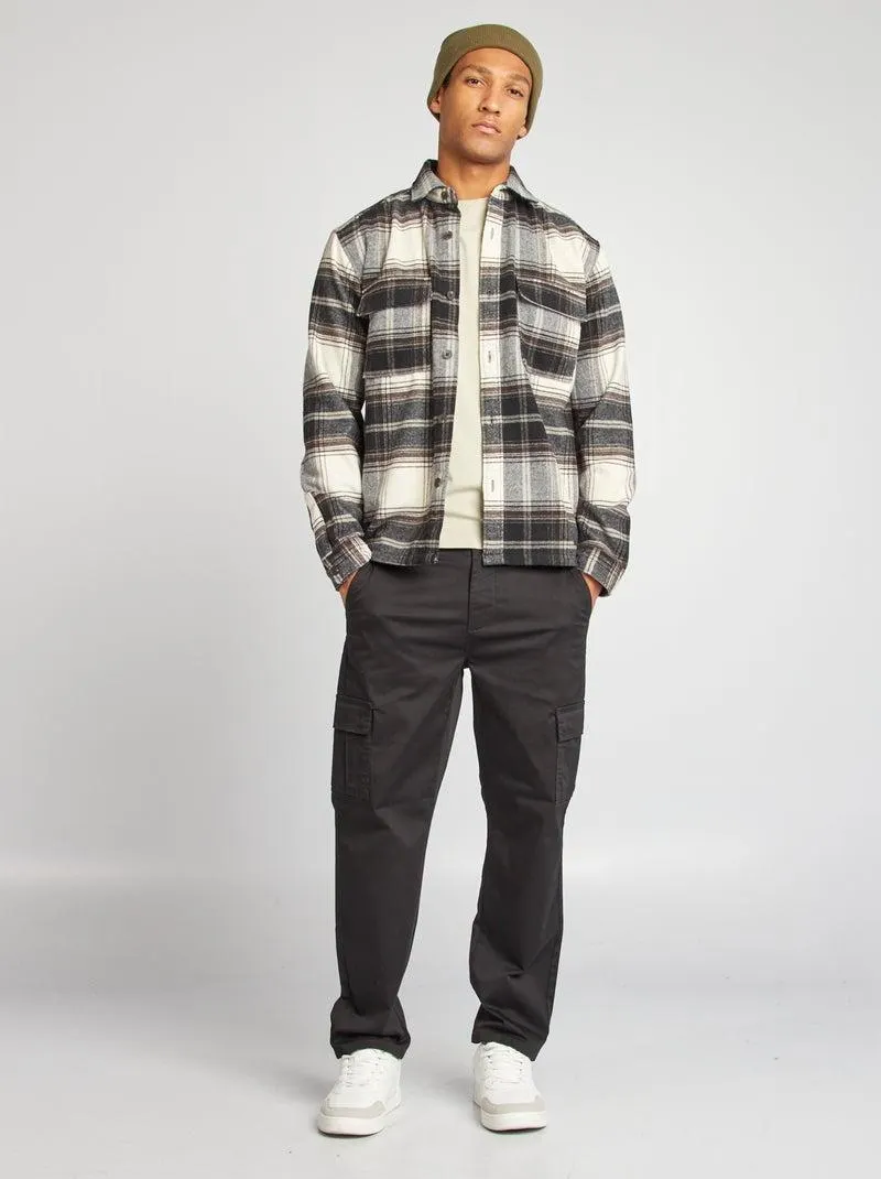 Pantaloni cargo taglio dritto - nero