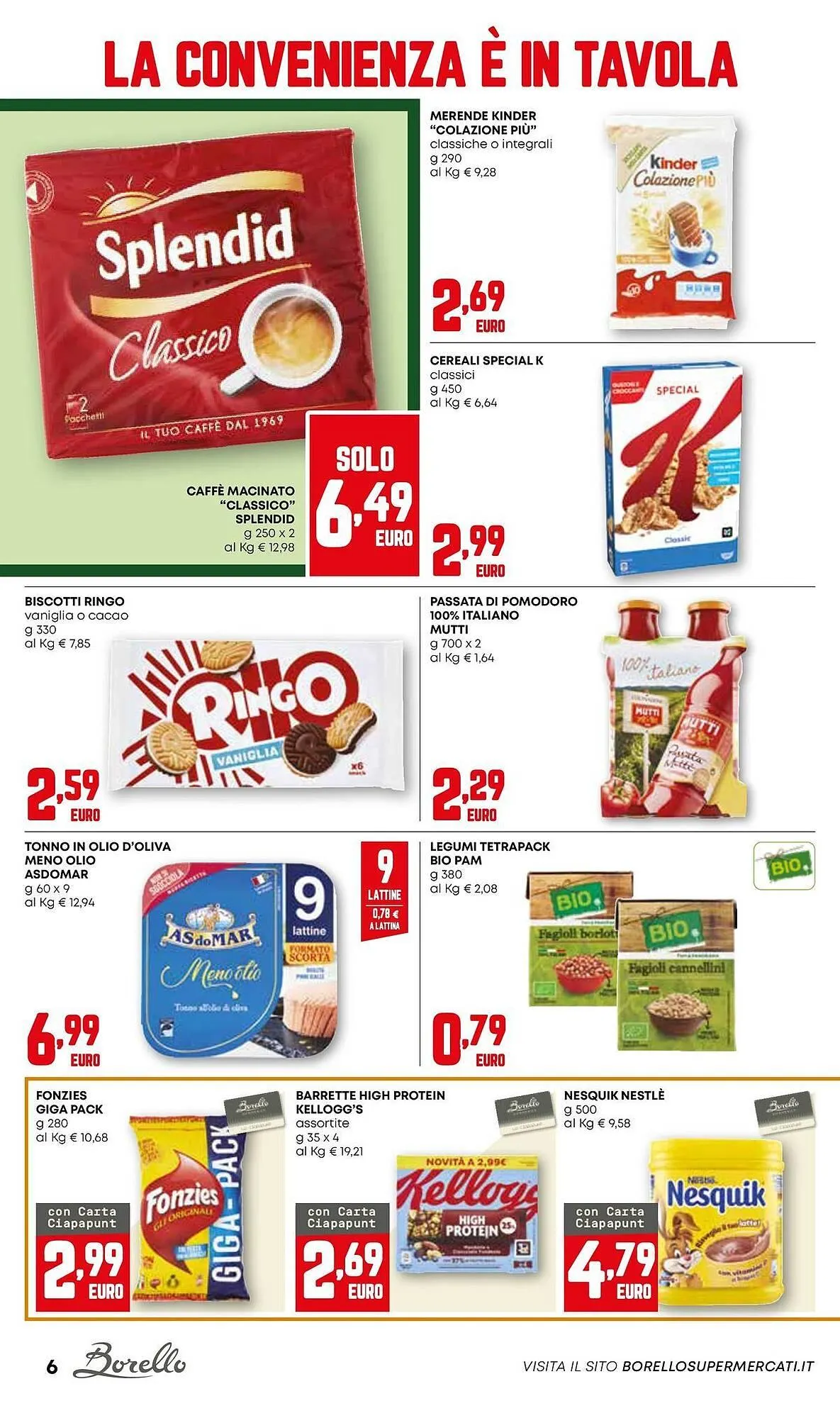 Volantino Borello Supermercati da 6 novembre a 19 novembre di 2025 - Pagina del volantino 6