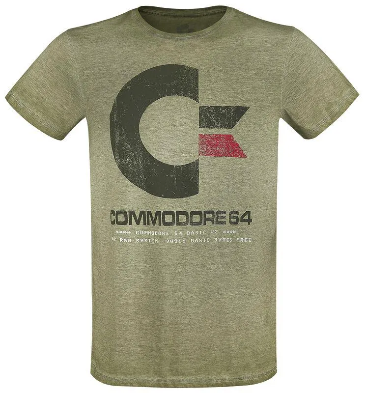 C64 Logo - Vintage | T-Shirt | verde screziato | Commodore 64