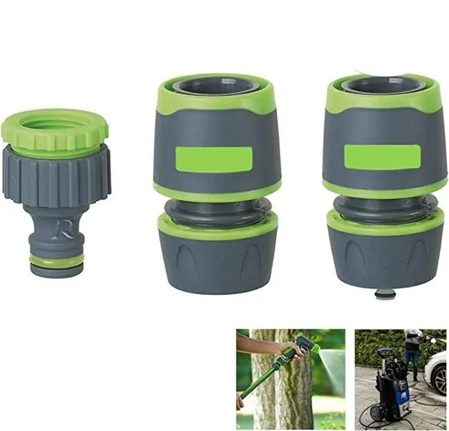 RACCORDI RAPIDI per tubo in gomma - ideale per pistola a spruzzo accessori e nebulizzatore giardino canna acqua giardino irrigazione (KIT RACCORDI 1)