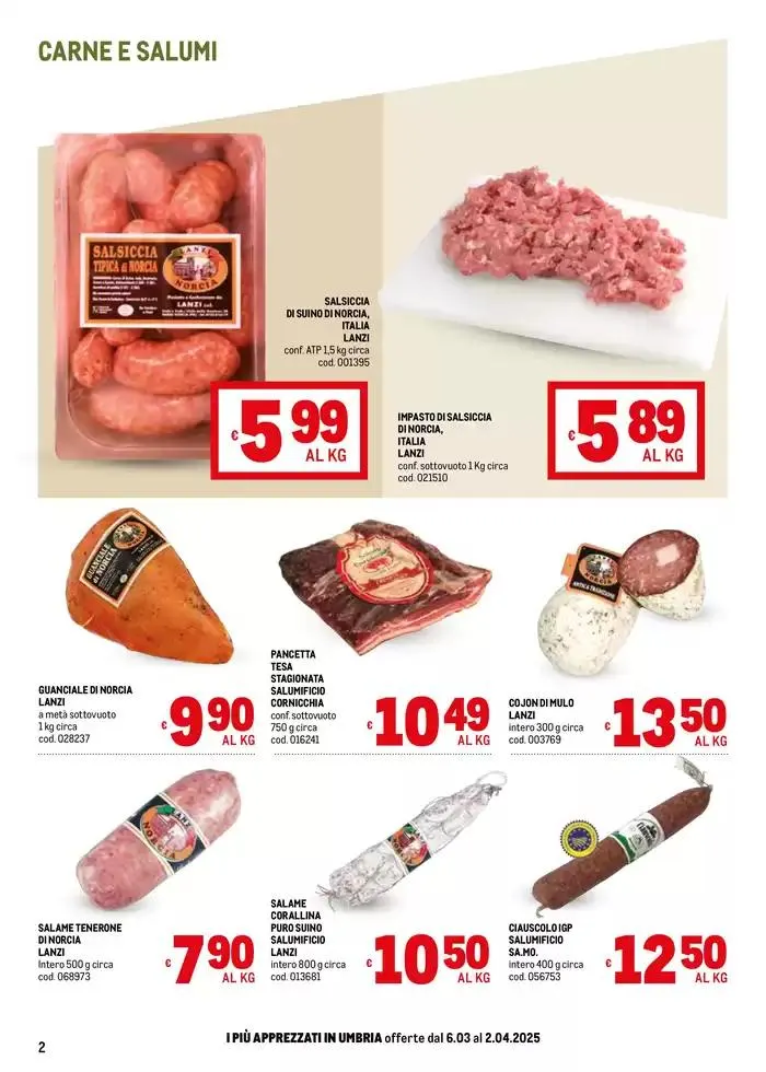 Sapori d'Italia -Umbria da 6 marzo a 2 aprile di 2025 - Pagina del volantino 2