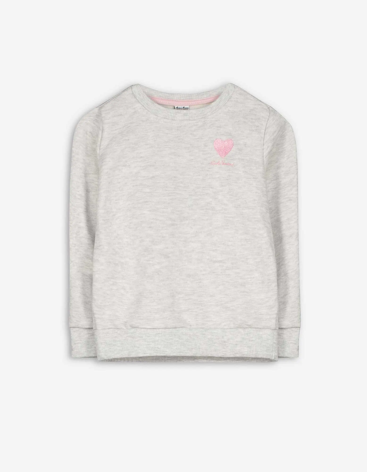 Felpa - Stampa glitterata - grigio chiaro