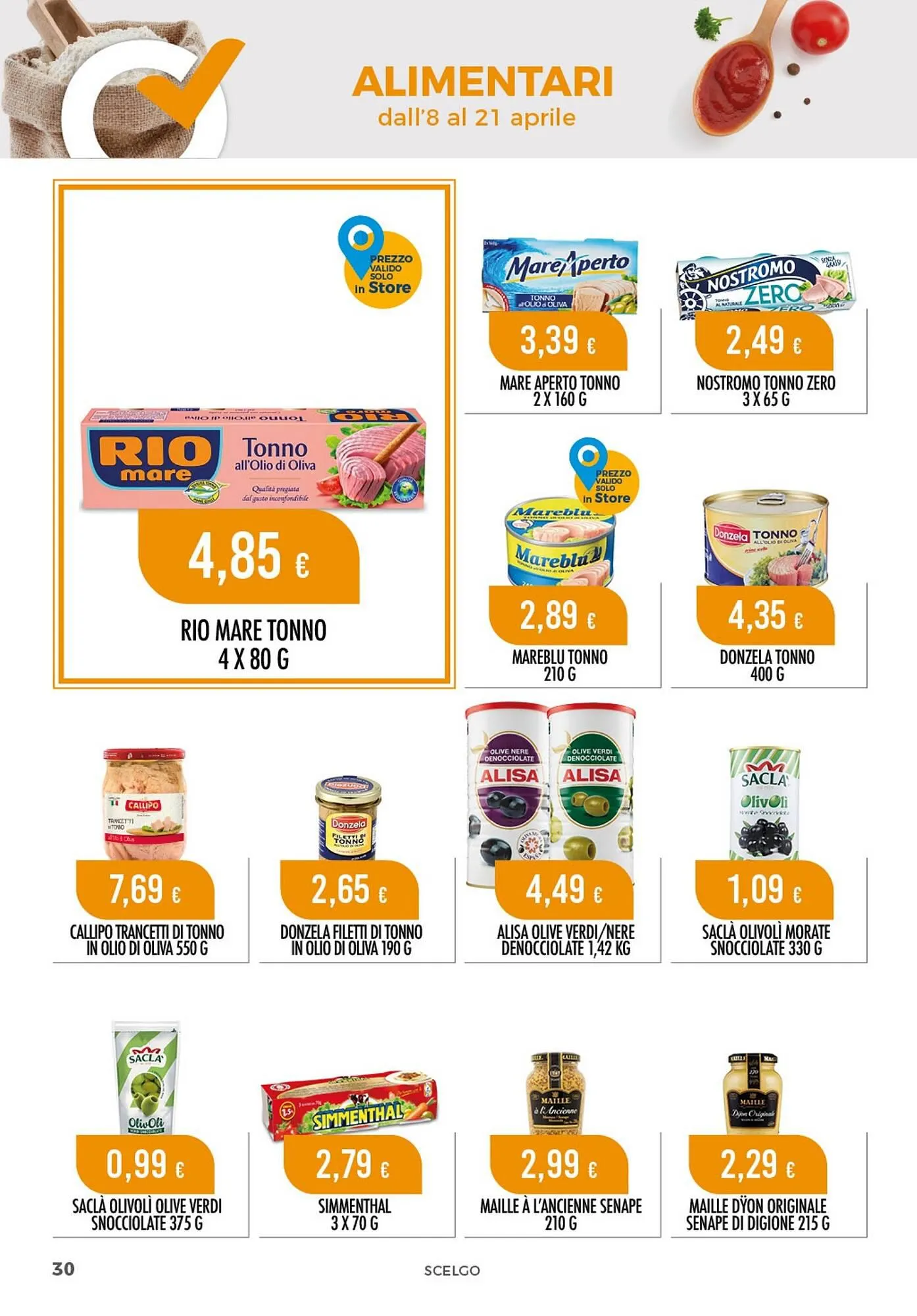 Volantino Scelgo da 8 aprile a 21 aprile di 2024 - Pagina del volantino 30