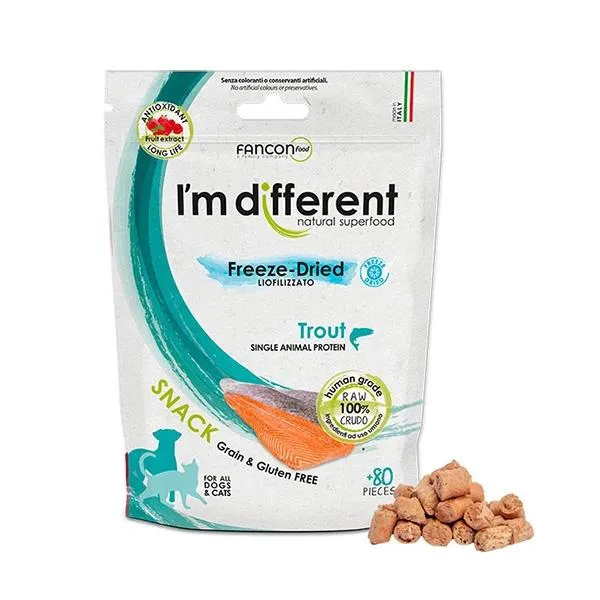 I’m Different - Snack Liofilizzato a Base di Carne Cruda di Trota