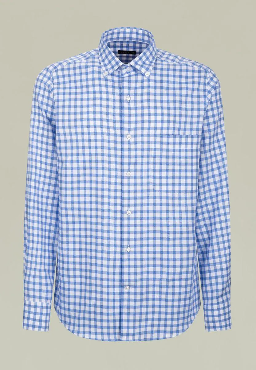 Camicia quadri azzurro-bianco BD