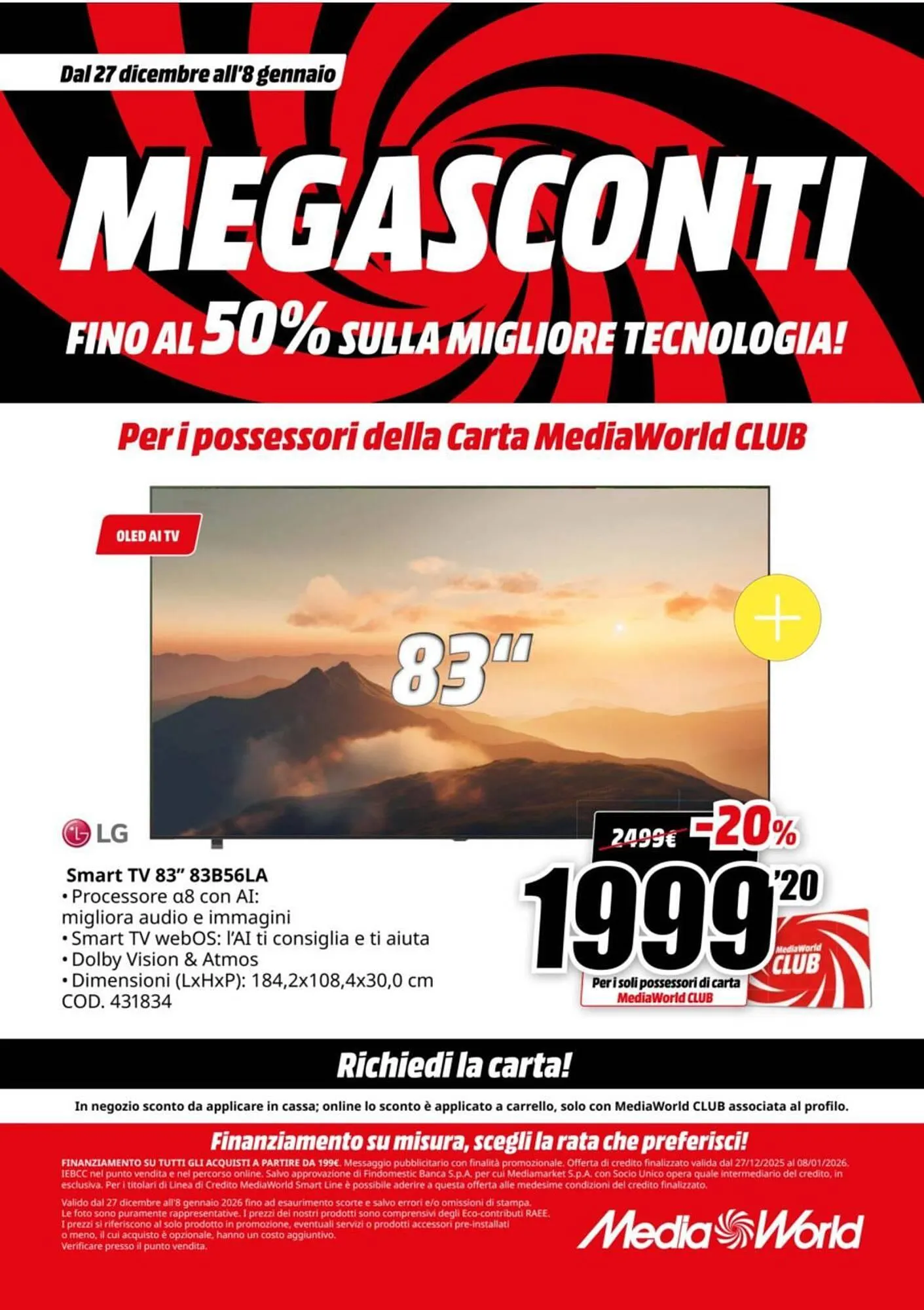 Volantino MediaWorld da 27 dicembre a 8 gennaio di 2026 - Pagina del volantino 34