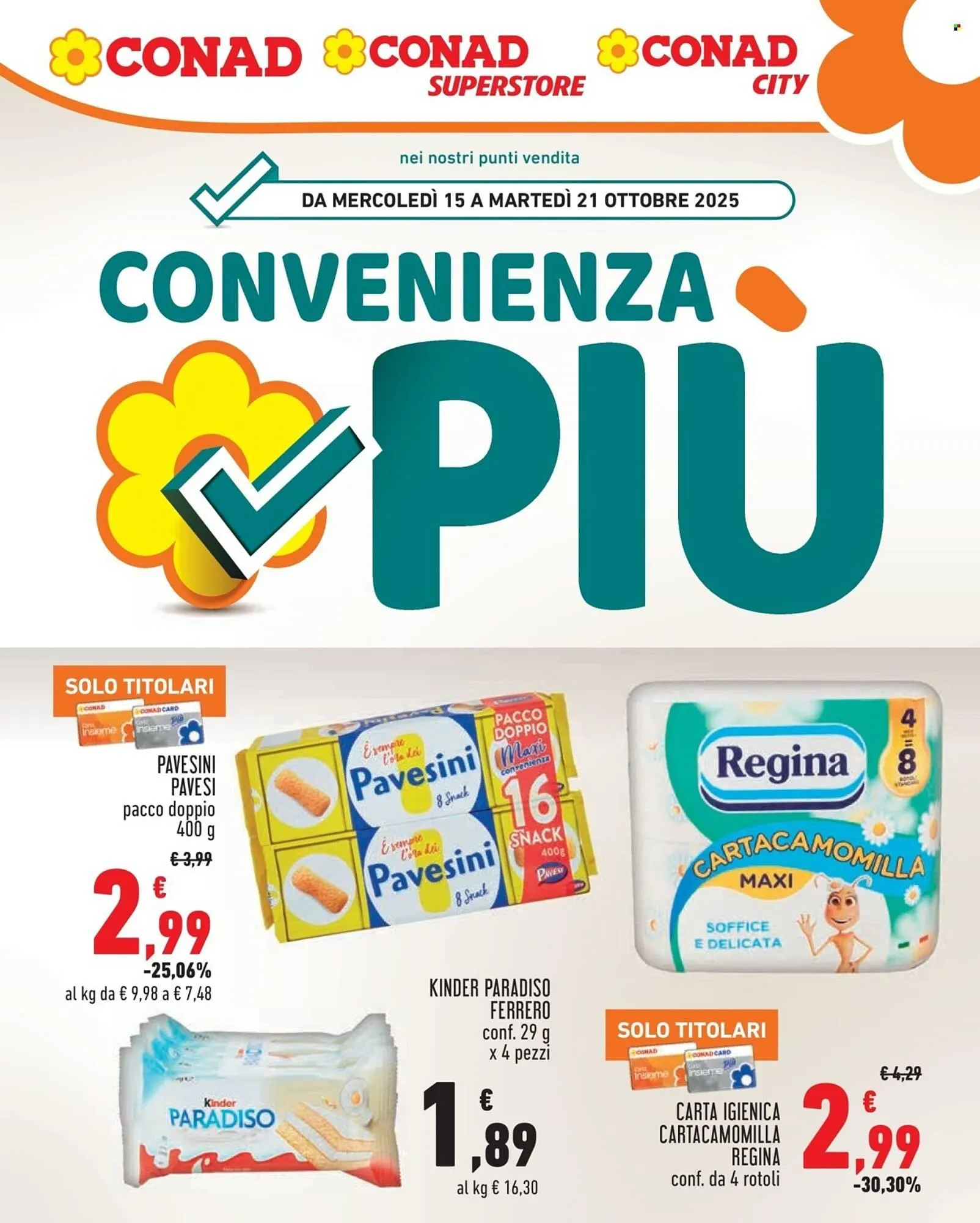 Volantino Conad da 15 ottobre a 21 ottobre di 2025 - Pagina del volantino 1