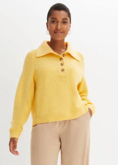 Maglione con colletto stile polo