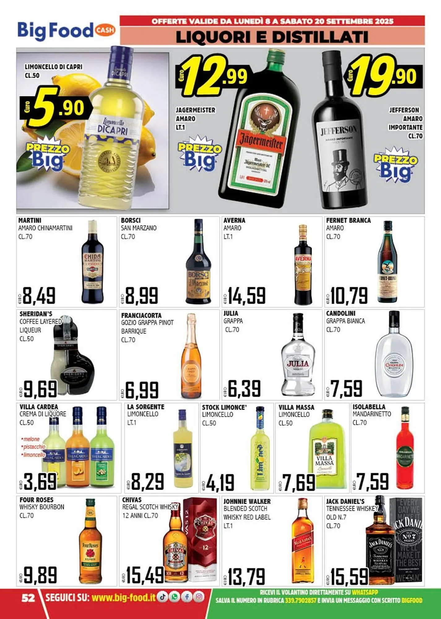 Volantino Big Food da 8 settembre a 20 settembre di 2025 - Pagina del volantino 52