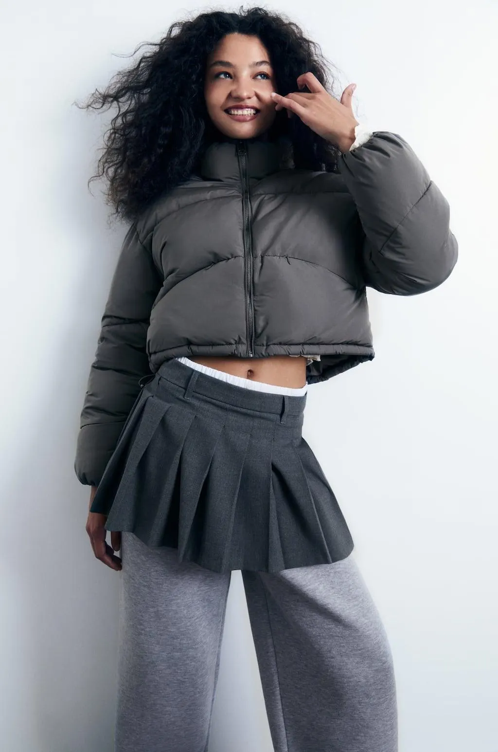 Giacca cropped imbottita