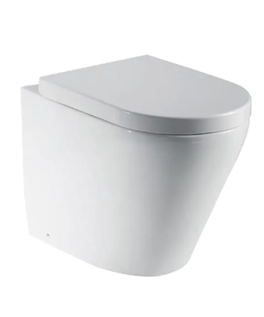 Vaso WC filomuro SENSEA easy, sedile incluso P 54.5 x L 36 x H 39.5 cm bianco