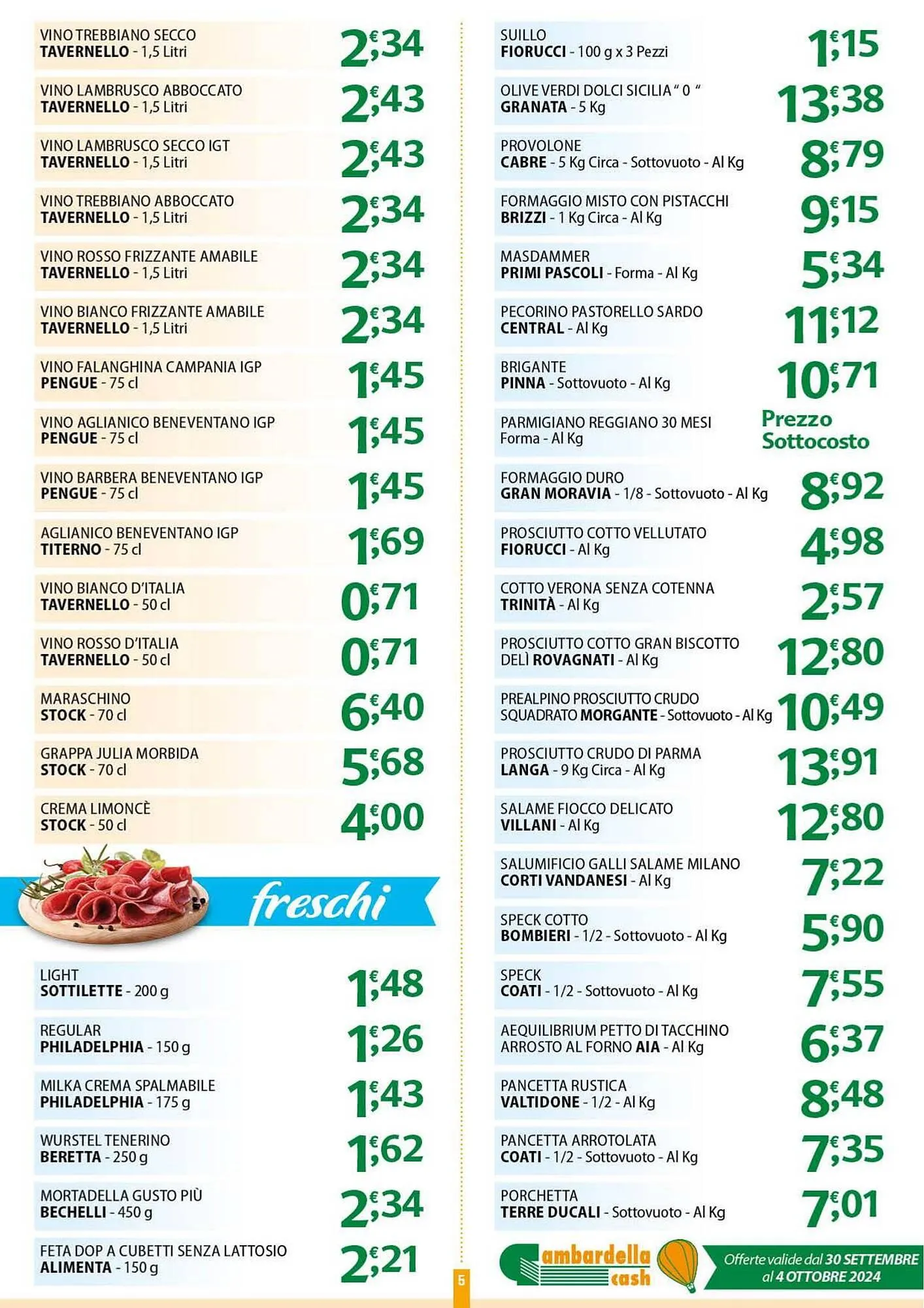 Volantino Gambardella Cash da 30 settembre a 4 ottobre di 2024 - Pagina del volantino 5