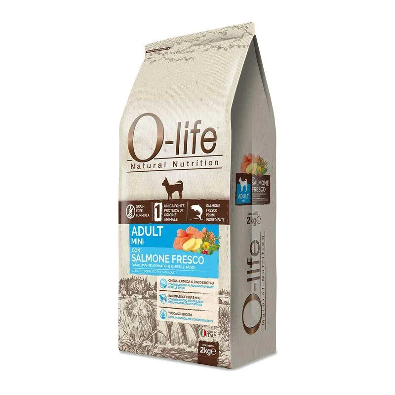 O-life Dog Adult Mini con Salmone Fresco 2 kg