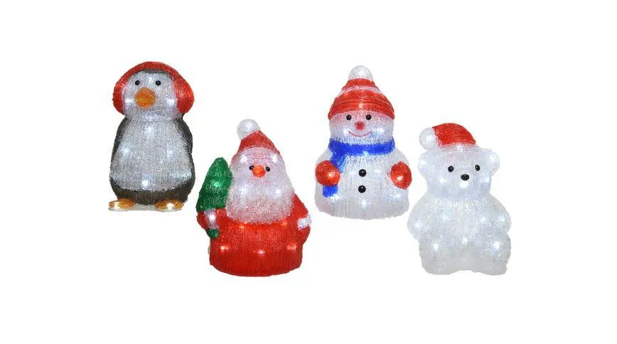 Pupazzo LED da esterno decorazione natalizia