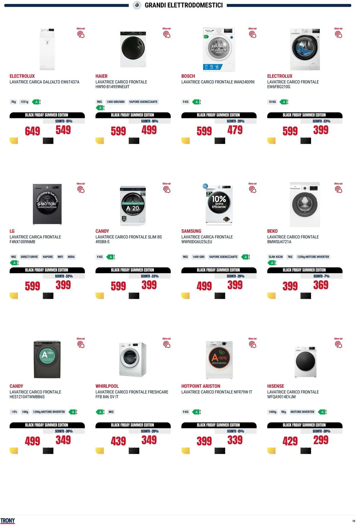 Trony - Napoli Volantino attuale da 31 luglio a 20 agosto di 2025 - Pagina del volantino 10