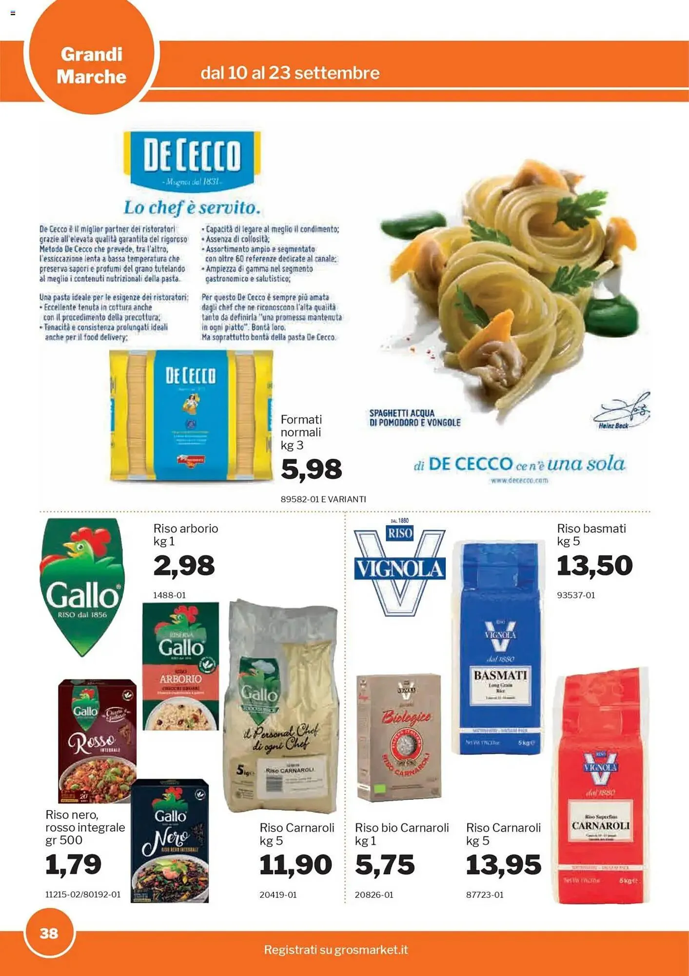 Volantino GrosMarket da 10 settembre a 23 settembre di 2025 - Pagina del volantino 38