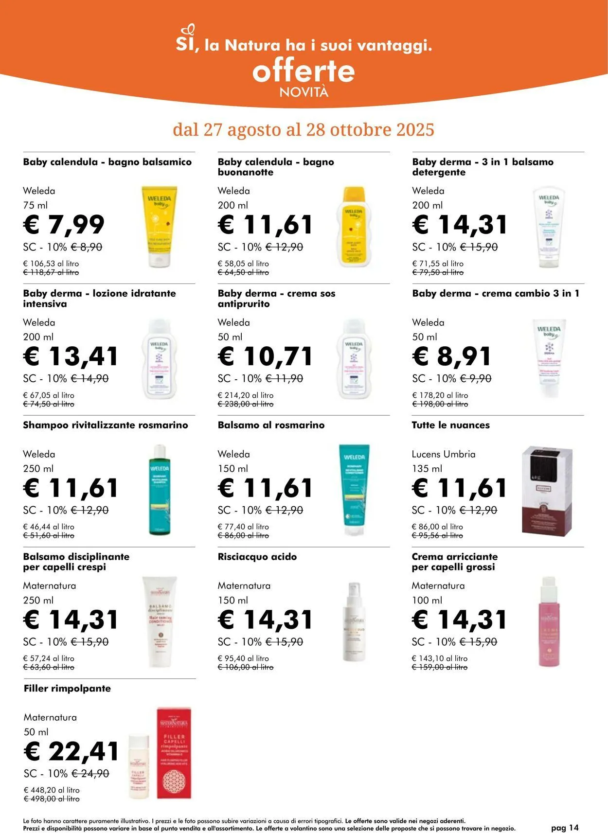 Natura Sì Volantino attuale da 28 agosto a 11 settembre di 2025 - Pagina del volantino 14