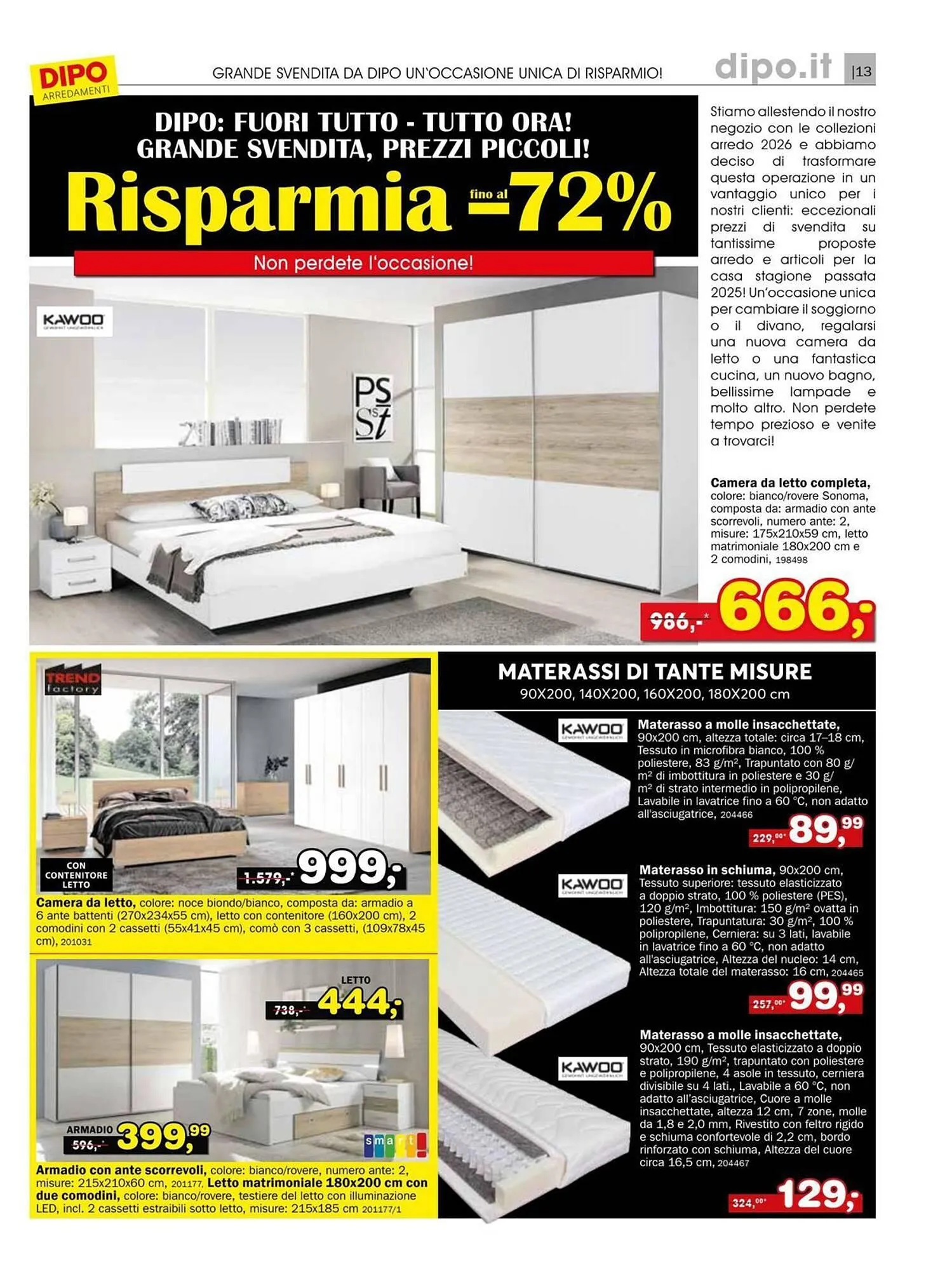 Volantino Dipo Arredamenti da 29 dicembre a 11 gennaio di 2026 - Pagina del volantino 13