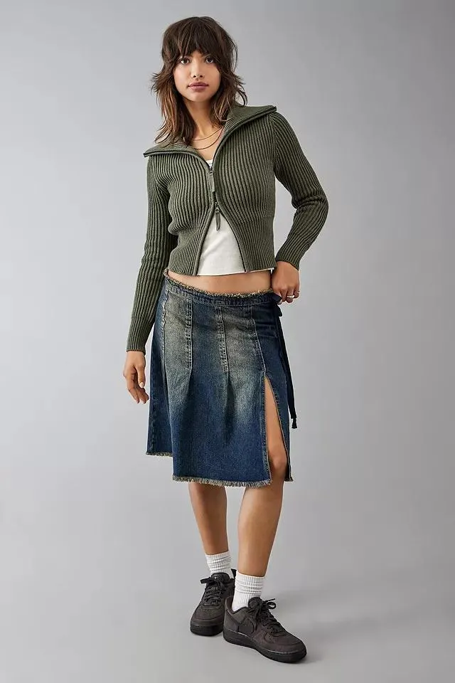 BDG Jack Ampio Colletto Zip-Up Cardigan