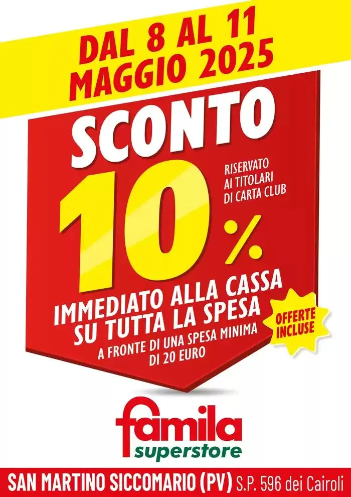 Sconto 10% da 8 maggio a 11 maggio di 2025 - Pagina del volantino 1