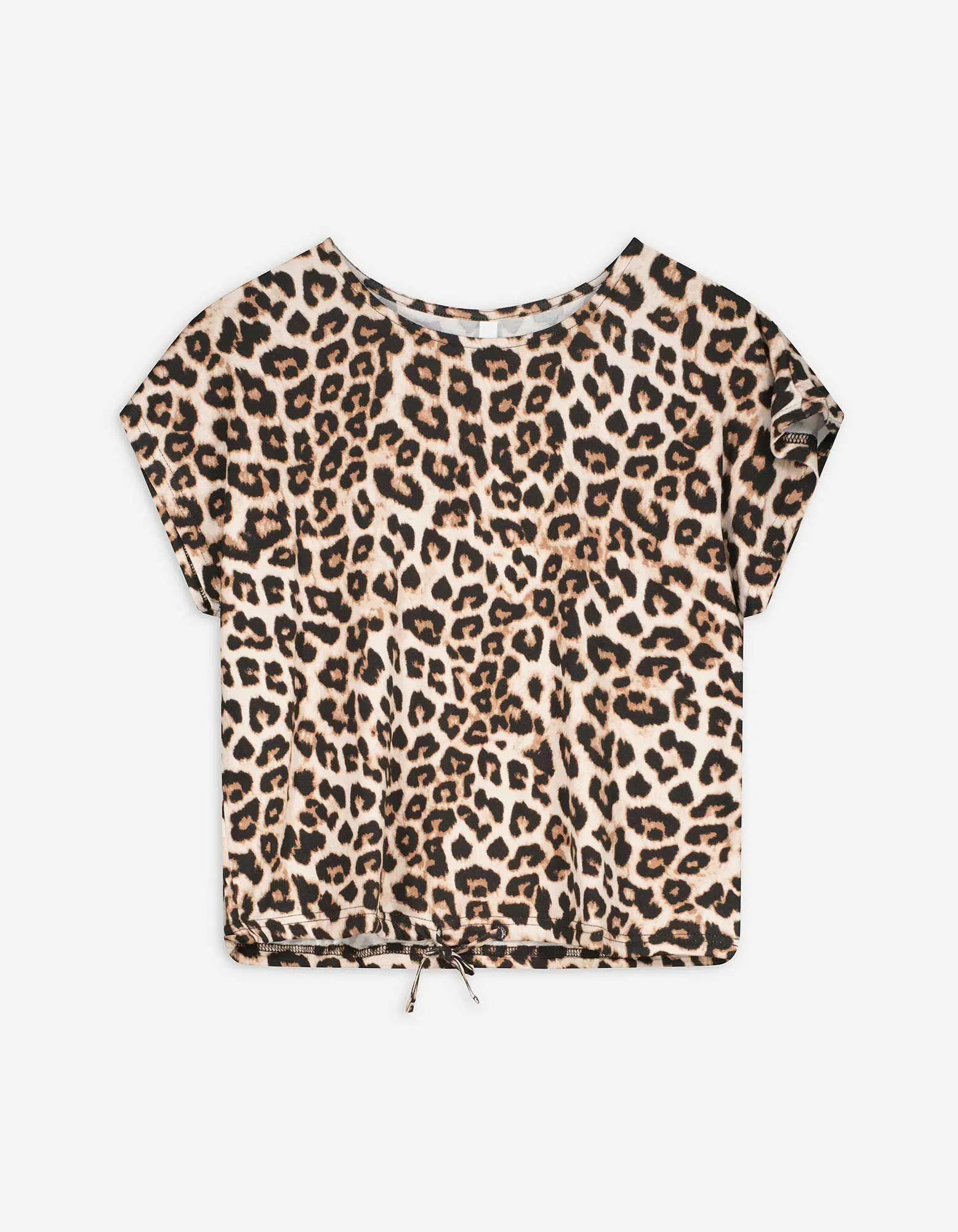 T-shirt - Motivo leopardato - bianco