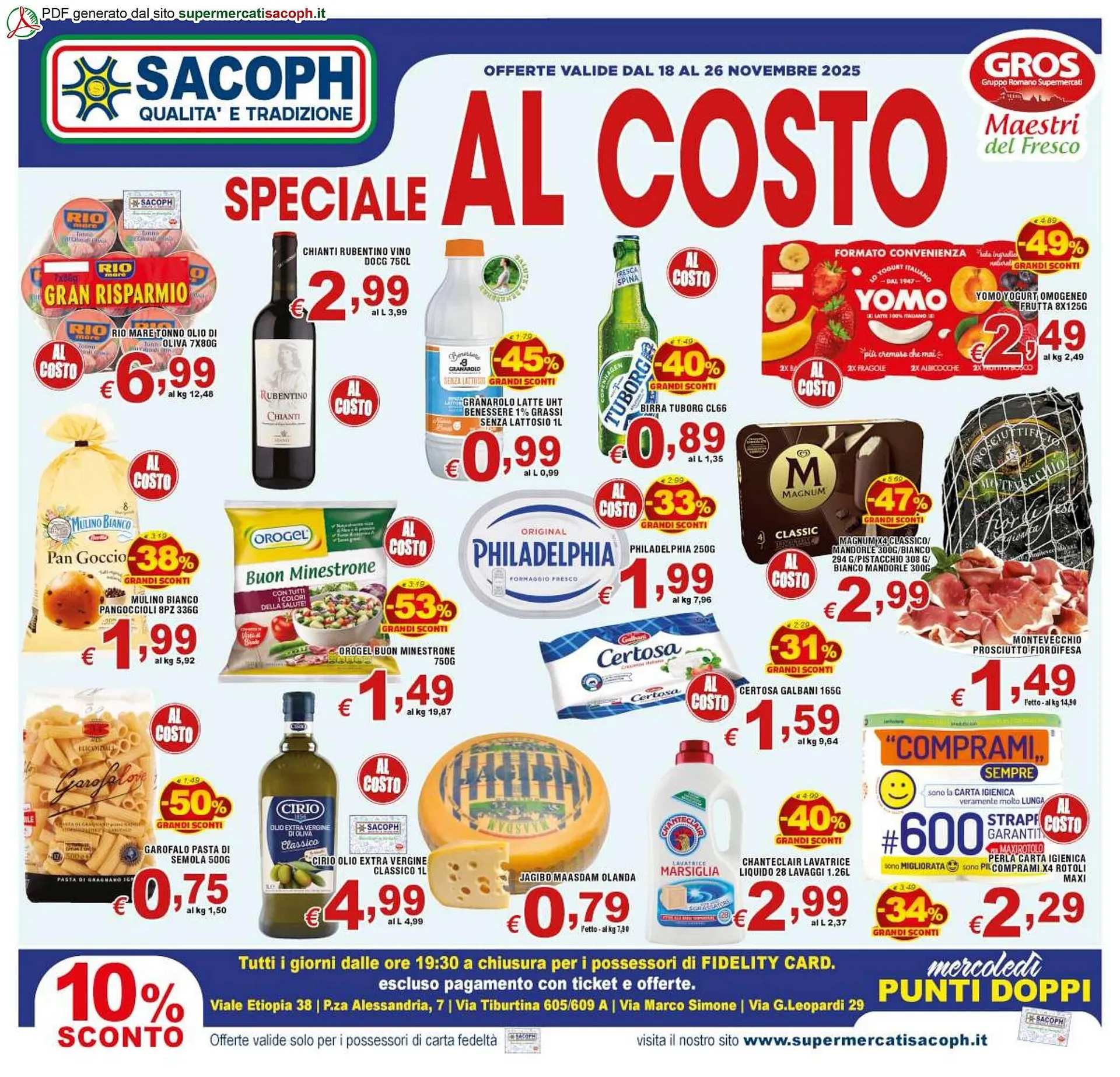Volantino Sacoph da 18 novembre a 26 novembre di 2025 - Pagina del volantino 1