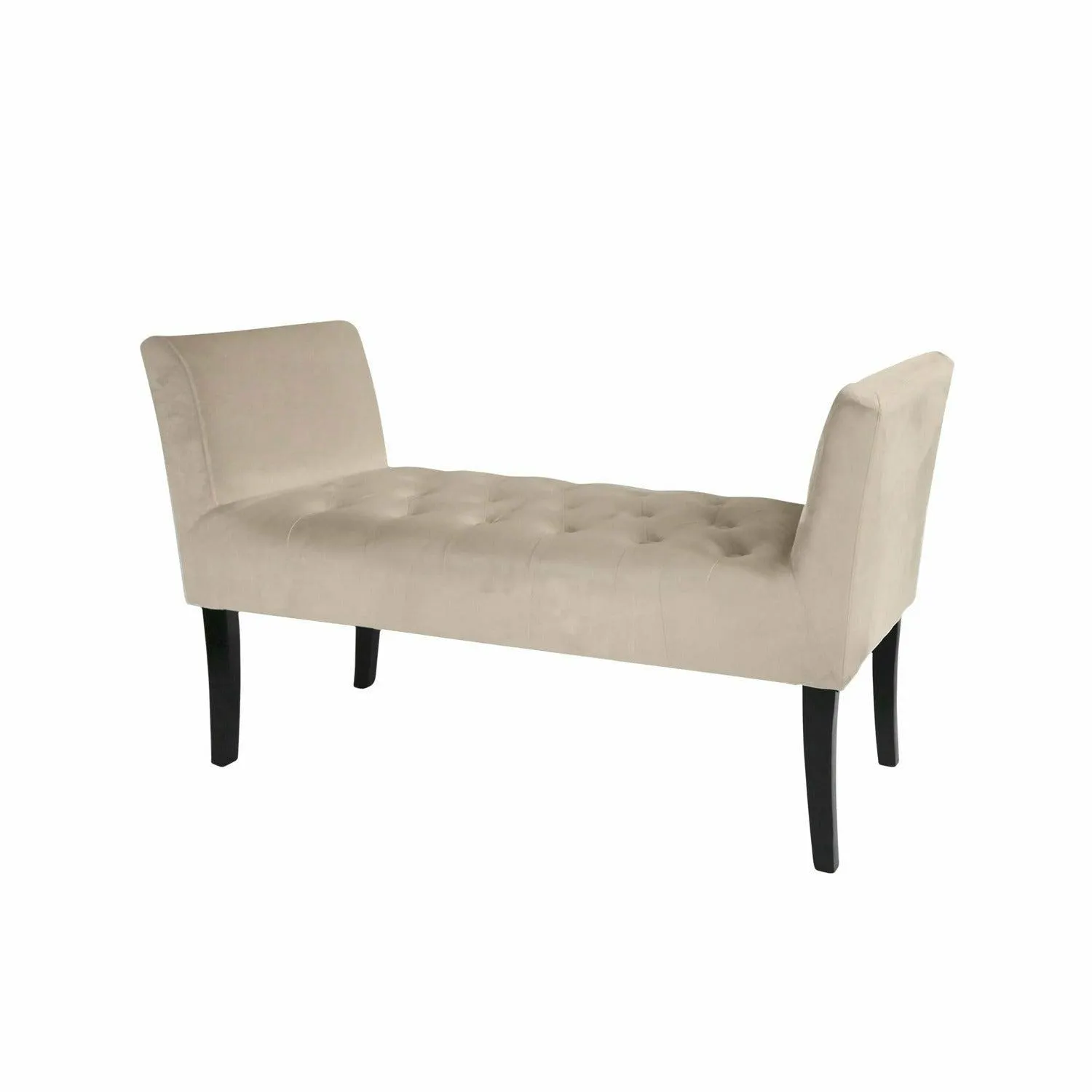 Panca camera da letto in velluto colore beige