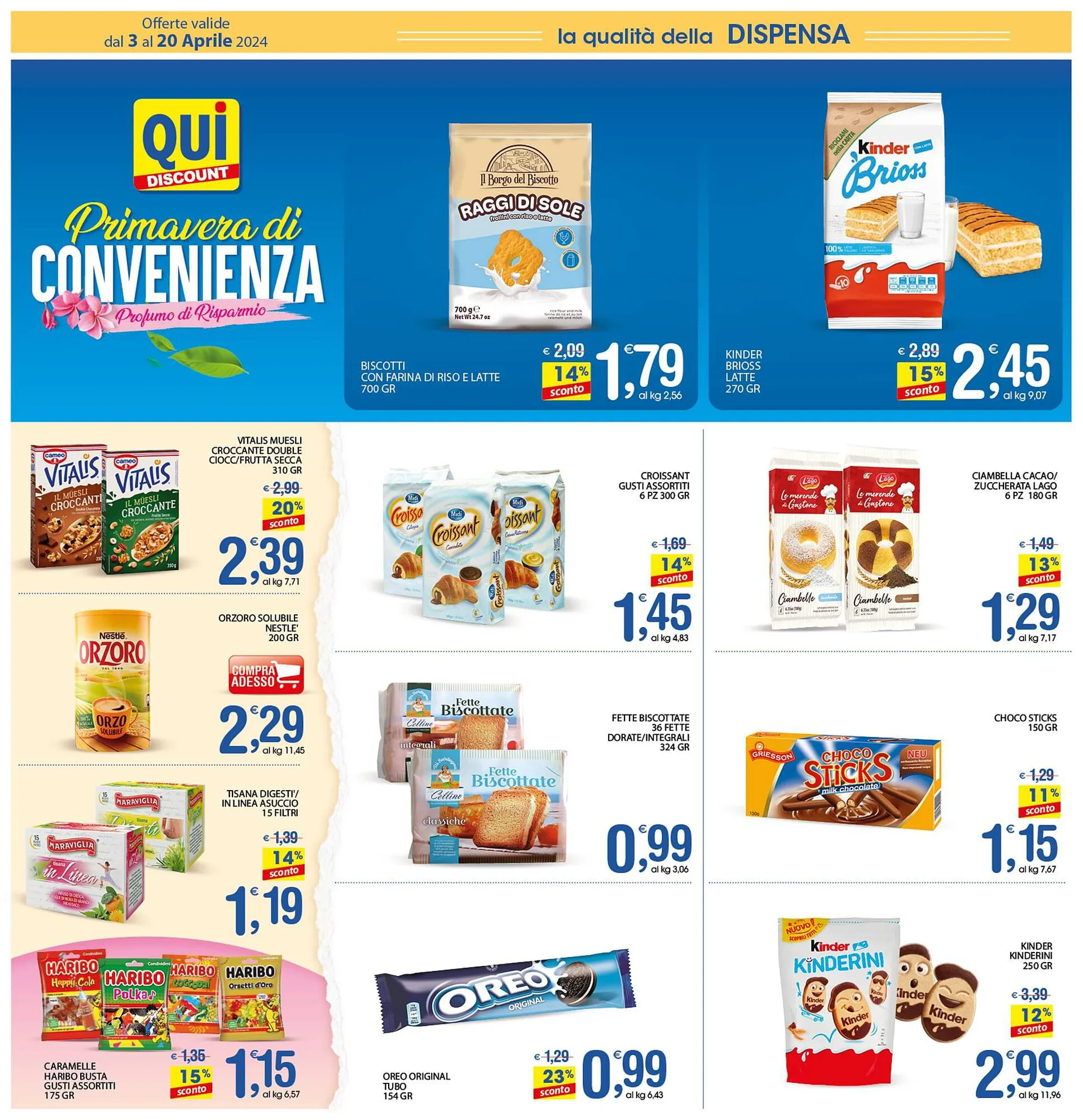 Volantino Qui Discount da 3 aprile a 20 aprile di 2024 - Pagina del volantino 10