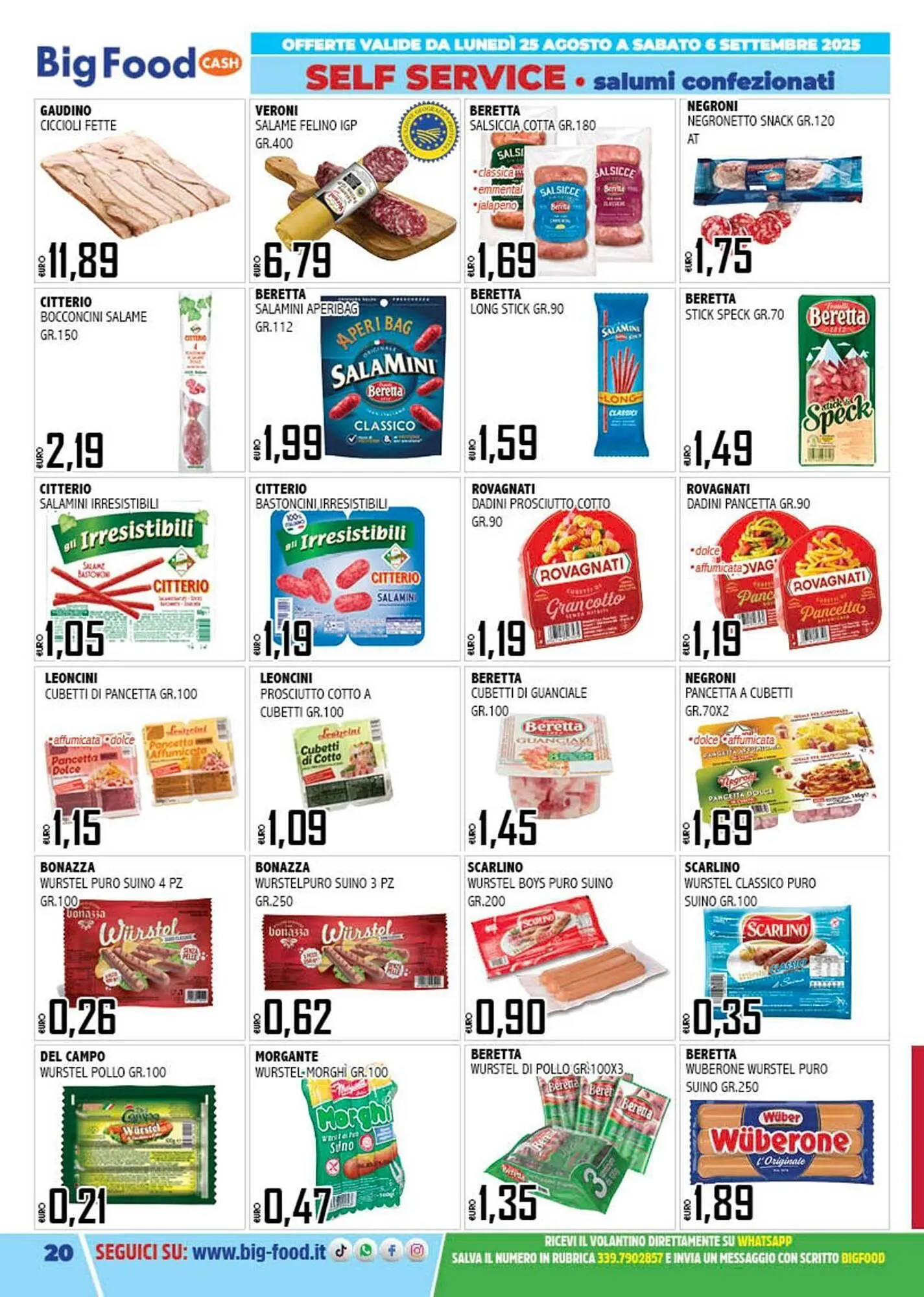 Volantino Big Food da 25 agosto a 6 settembre di 2025 - Pagina del volantino 20