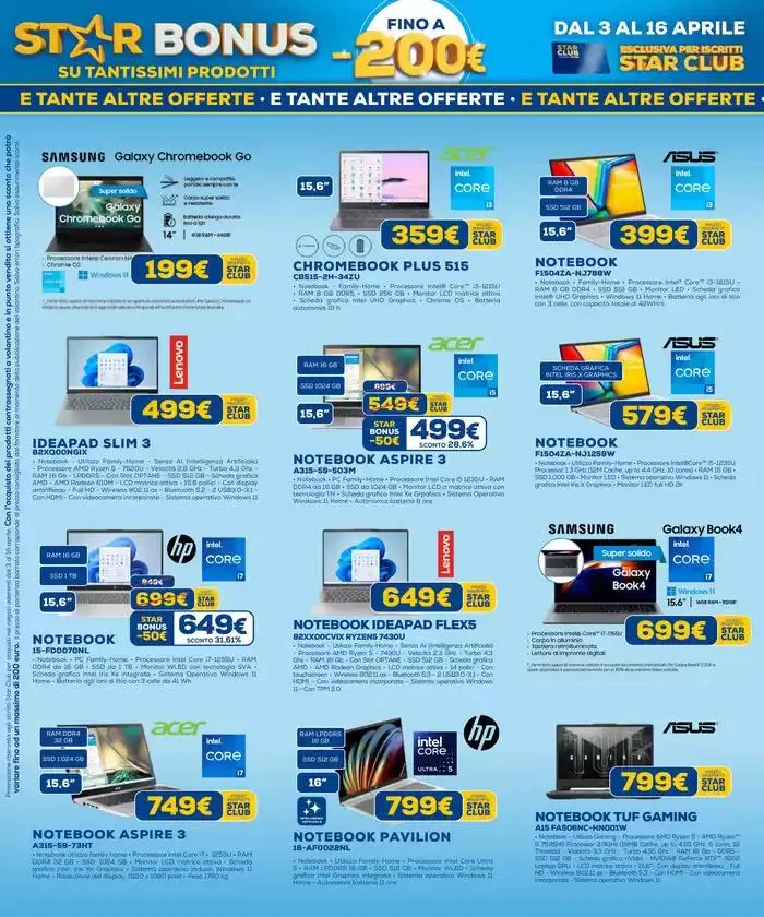 Star bonus -200€ su tantissimi prodotti da 3 aprile a 16 aprile di 2025 - Pagina del volantino 10