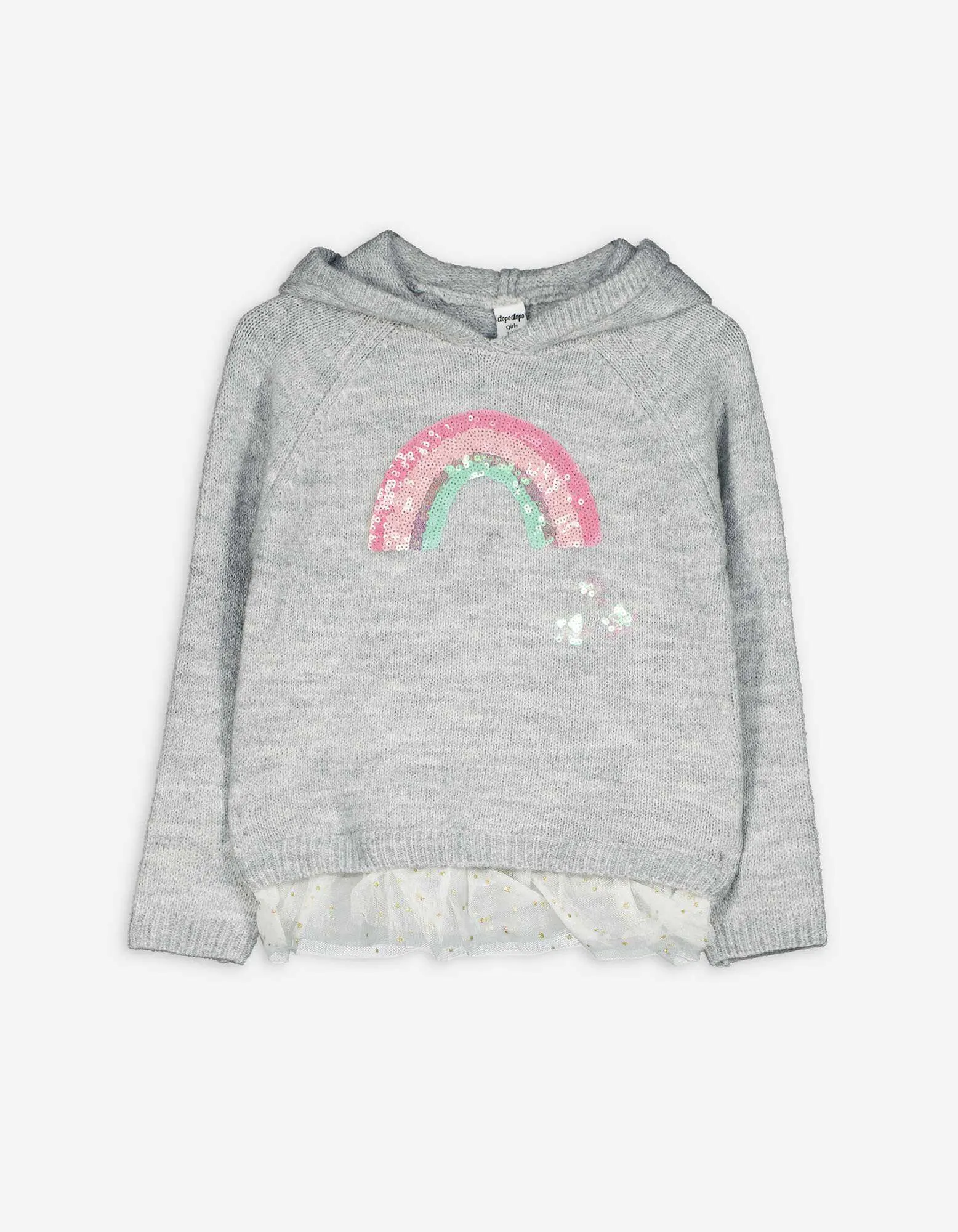 Pullover - Miscela di materiali - grigio