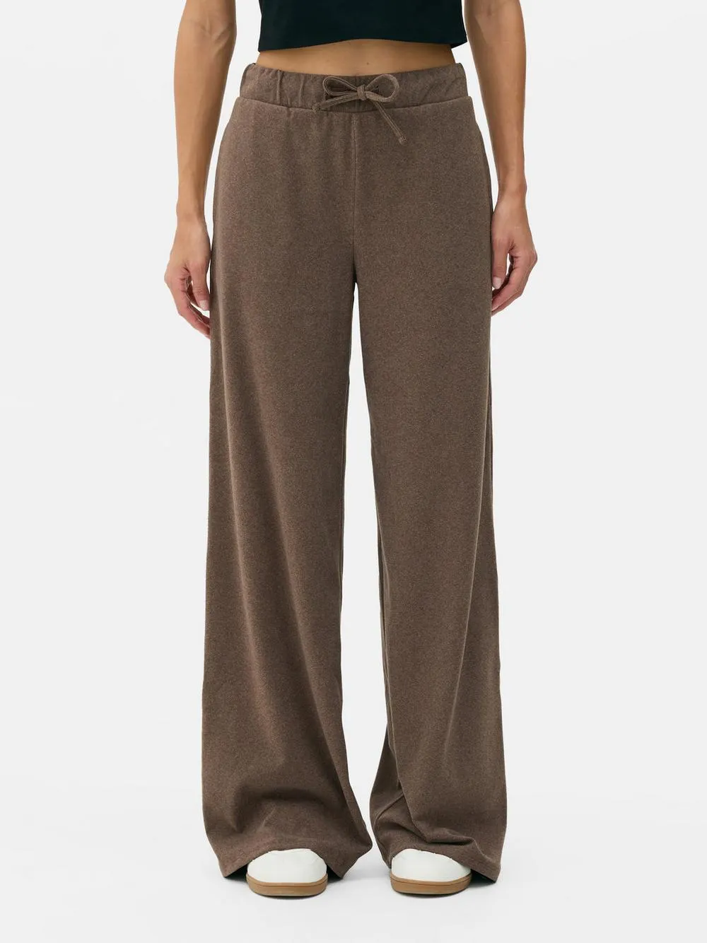 Pantaloni da tuta a gamba larga spazzolati