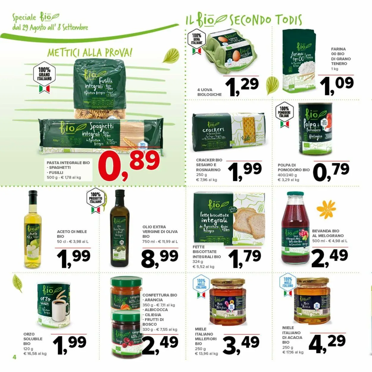 Todis Volantino attuale da 4 settembre a 18 settembre di 2024 - Pagina del volantino 4