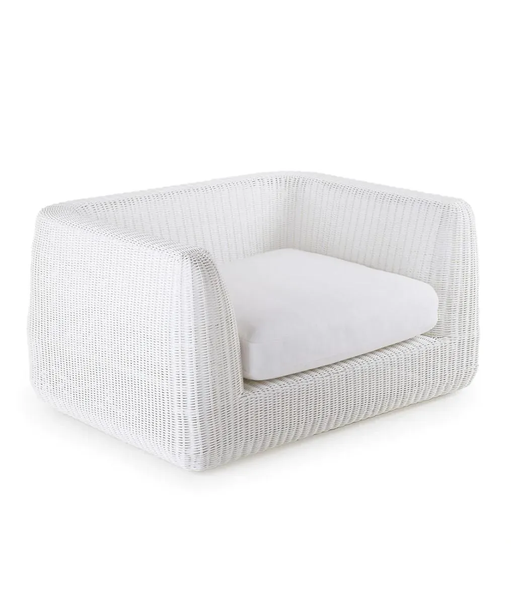 Offerta - Poltrona Agorà bianca con cuscini