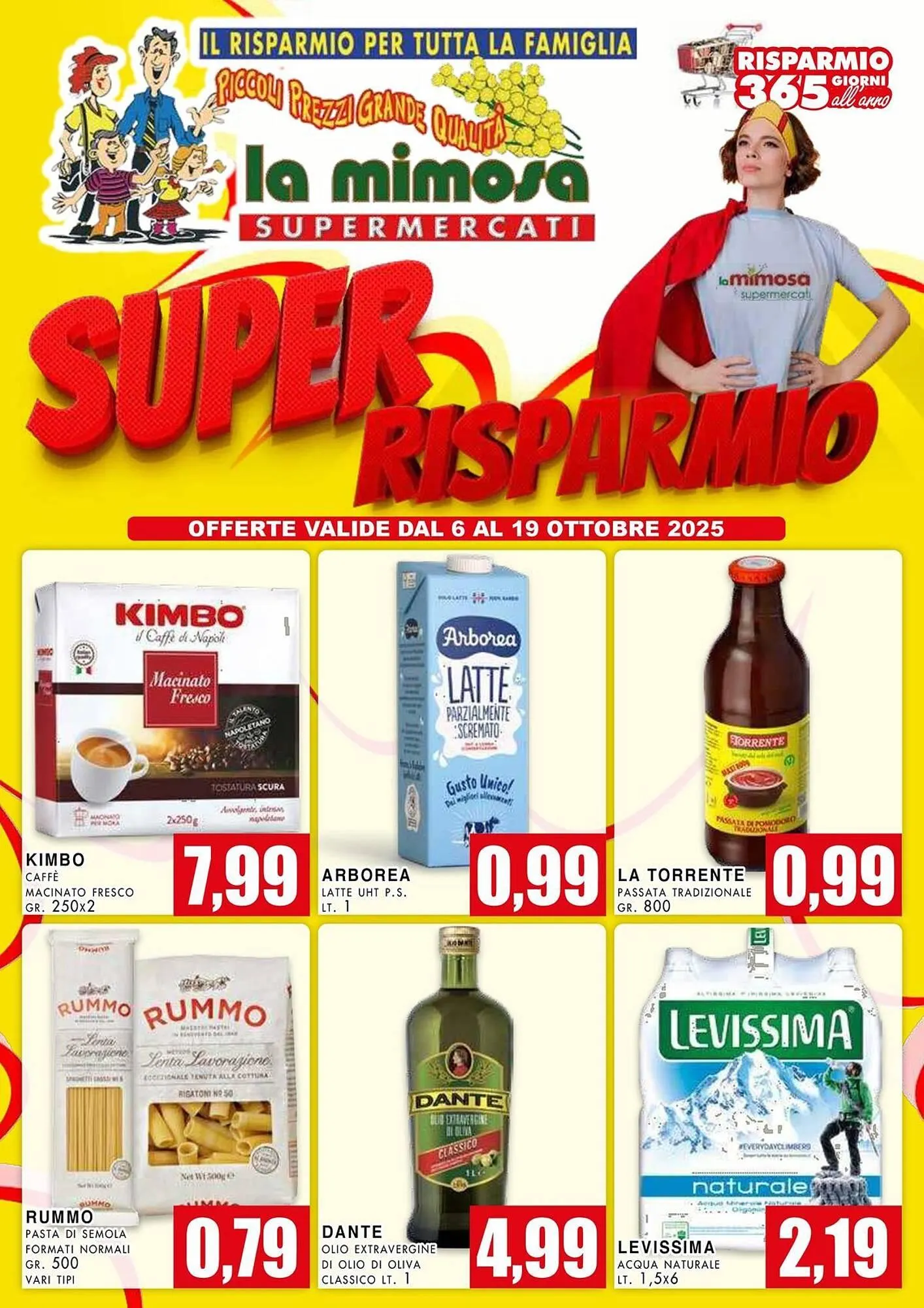 Volantino La Mimosa Supermercati da 6 ottobre a 19 ottobre di 2025 - Pagina del volantino 1