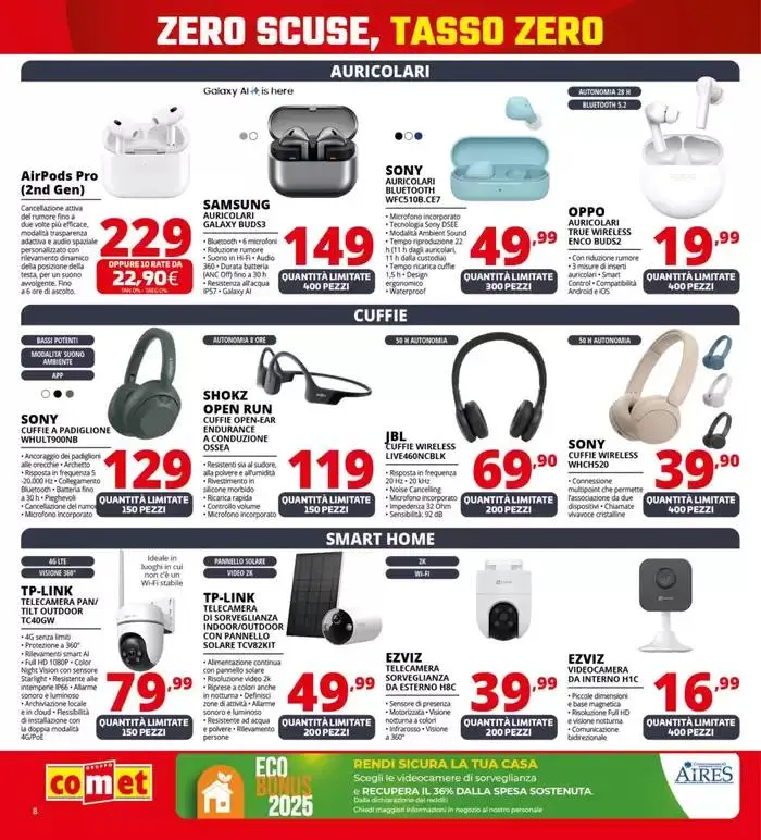 Zero scusa, tasso zero da Comet! da 3 aprile a 16 aprile di 2025 - Pagina del volantino 8