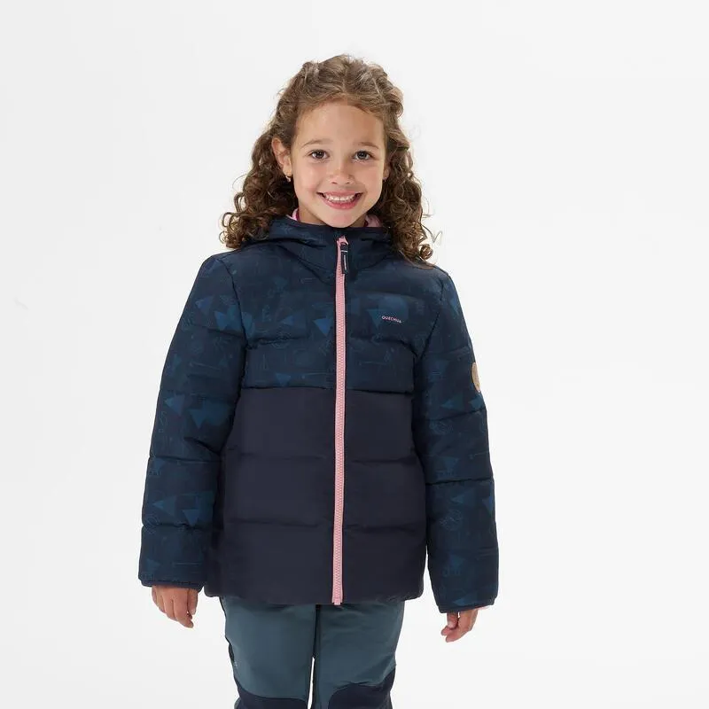Piumino ovatta montagna bambina X-WARM blu stampato