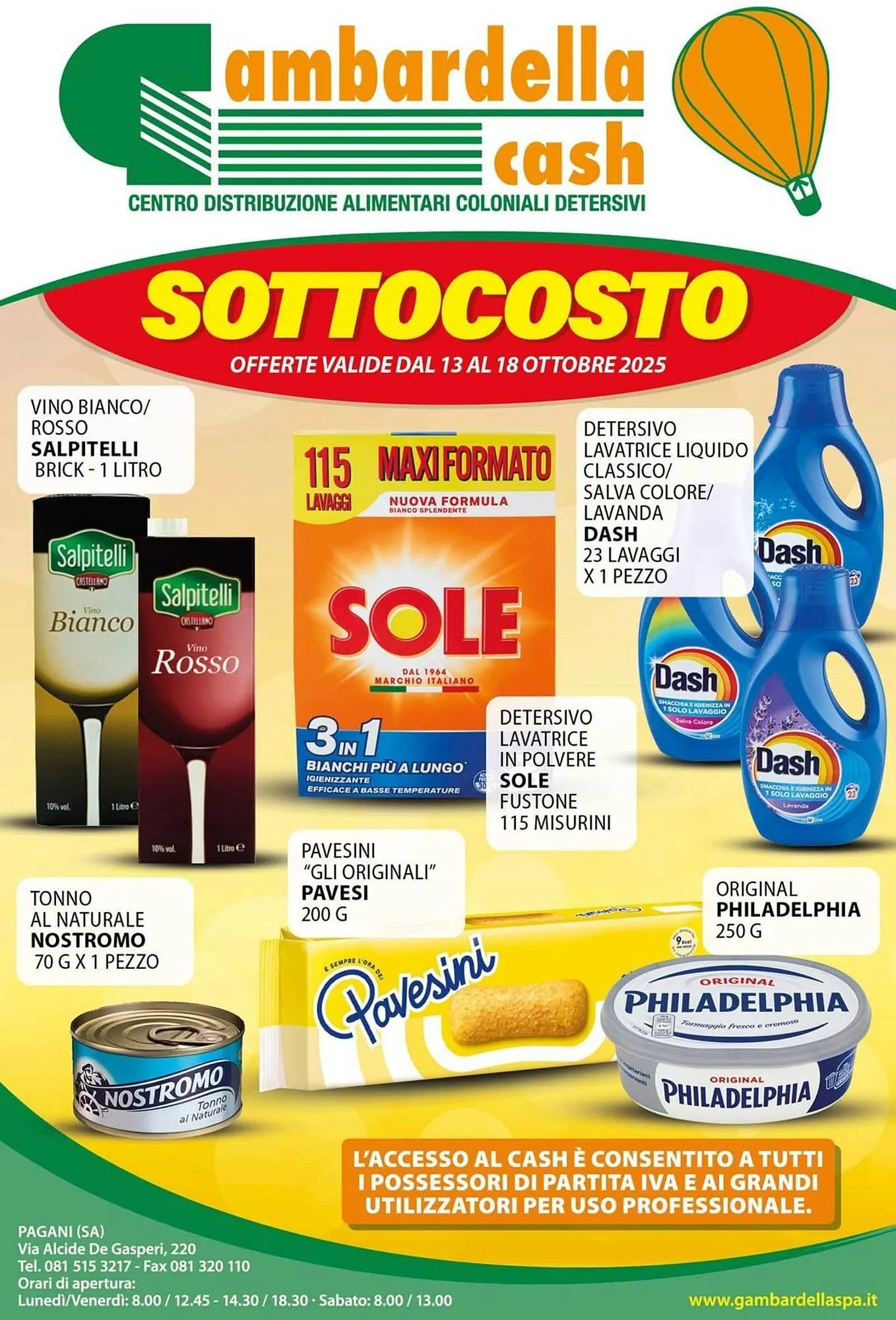 Volantino Gambardella Cash da 13 ottobre a 18 ottobre di 2025 - Pagina del volantino 1