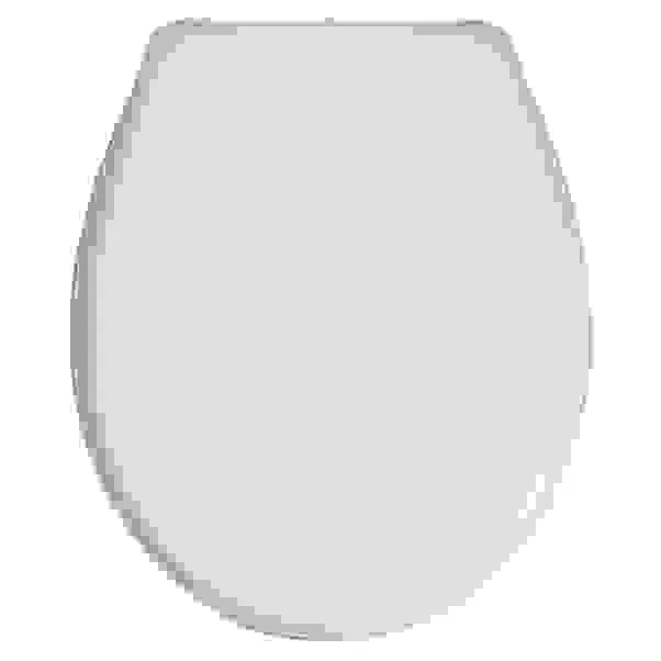 Copriwater universale ovale kinara in termoindurente bianco con cerniere in acciaio