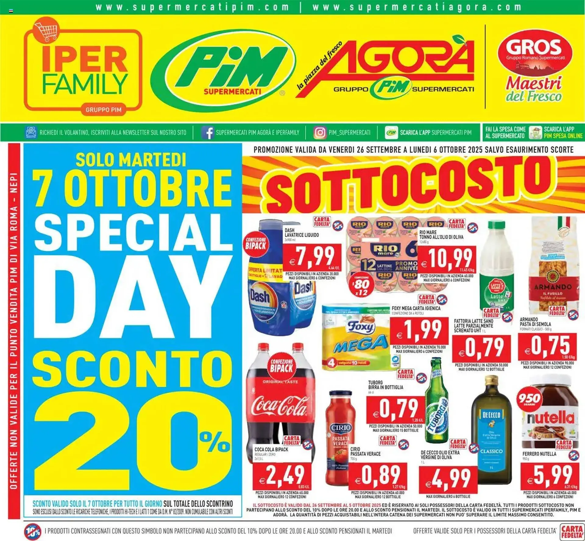 Volantino Pim Supermercati da 26 settembre a 7 ottobre di 2025 - Pagina del volantino 1