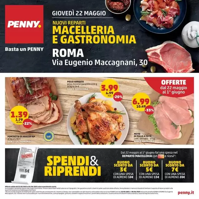 Nuovi reparti macelleria e gastronomia da 22 maggio a 1 giugno di 2025 - Pagina del volantino 1